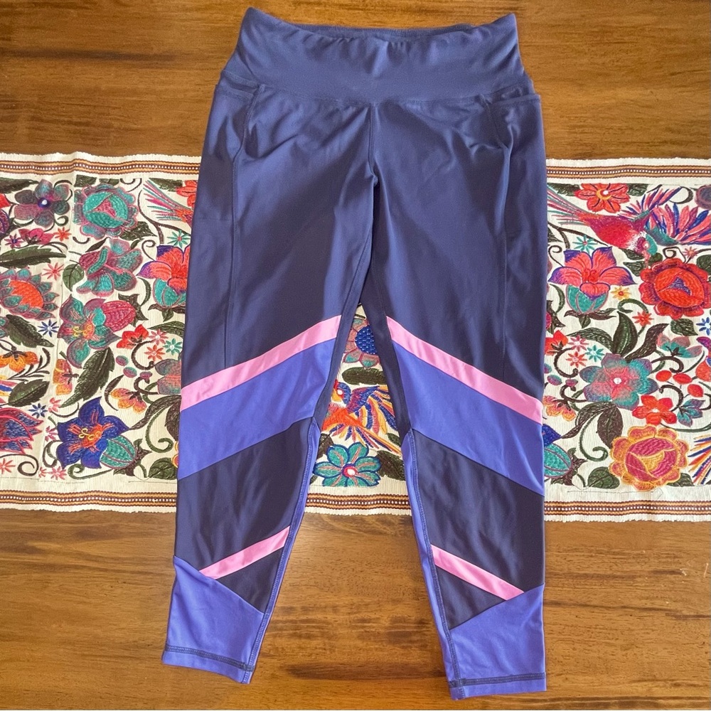Lane Bryant Purple and Pink Leggings